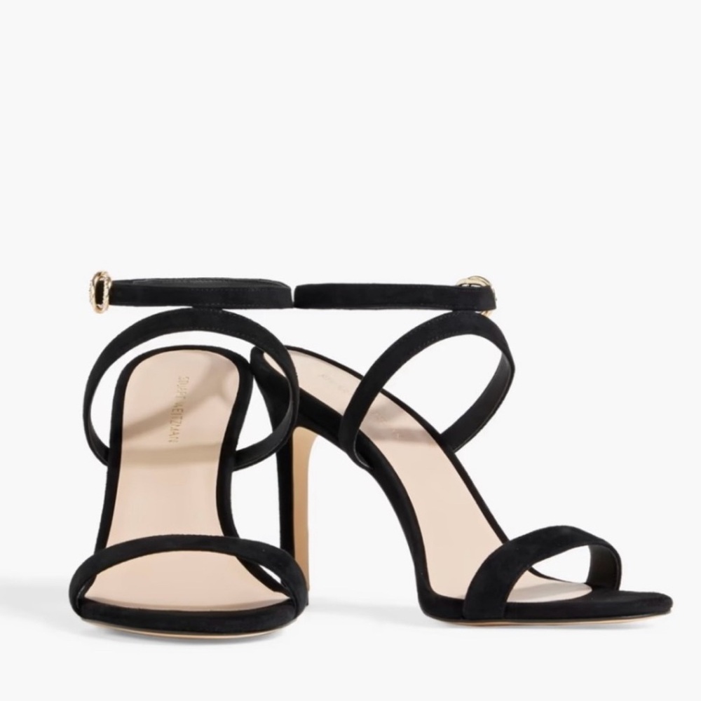 Stuart Weitzman Black Strappy Heel